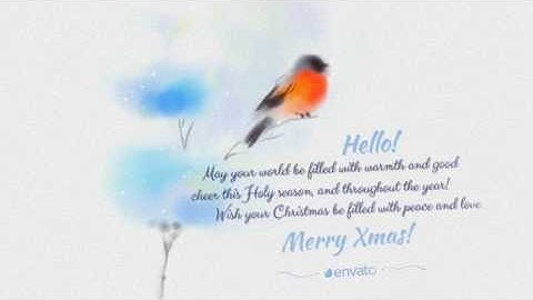 Painted In Watercolor Christmas Card. After Effects Project on Videohive.net