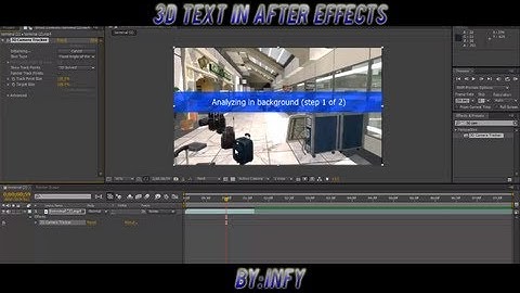 How To Make 3d Text In Cinematics - After Effects Cs6