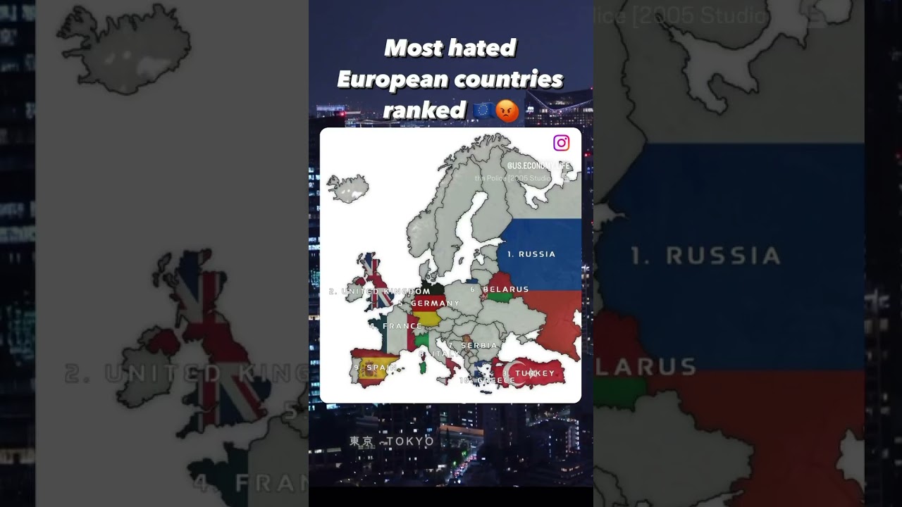 Top 10 most hated European countries 🇪🇺👎 