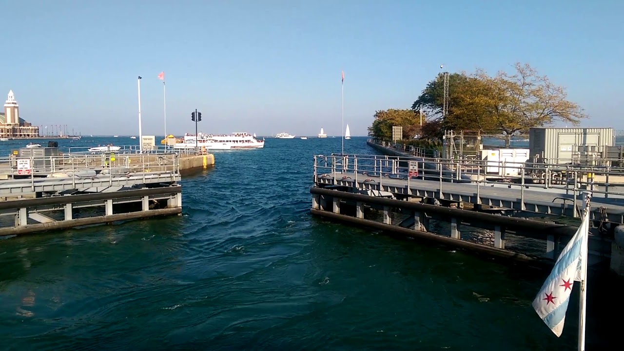 Chicago River to Lake Michigan Through The Lock