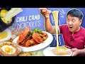 SINGAPORE Chili Crab NOODLES, KOREAN BURGERS &amp; Trying Georgian SOUP DUMPLINGS