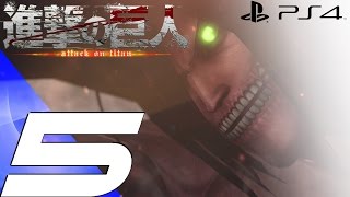 Attack on Titan PS4 - Gameplay Walkthrough Part 5 - Eren Blocks The Hole screenshot 2