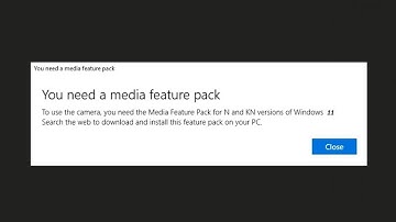 You need a media feature pack in Windows 11/ 10 N & NK Versions | Fix Camera Error Popup