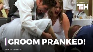 Groom Gets Pranked by Bride's Brother at Garter Ceremony
