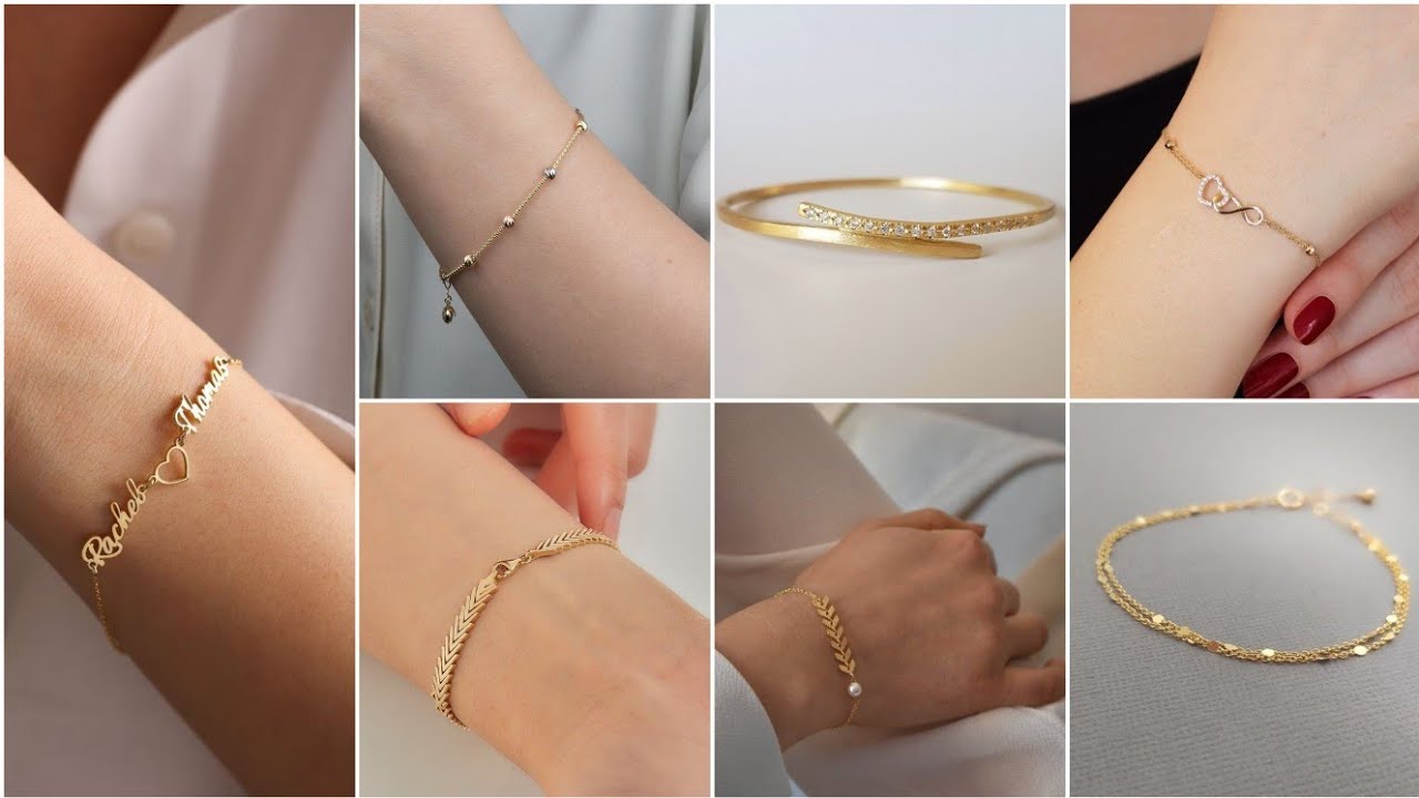 Simple Spring Type Mens Gold Bracelet For Daily Wear BRAC334