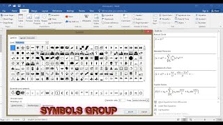 Insert tab symbol group in ms word