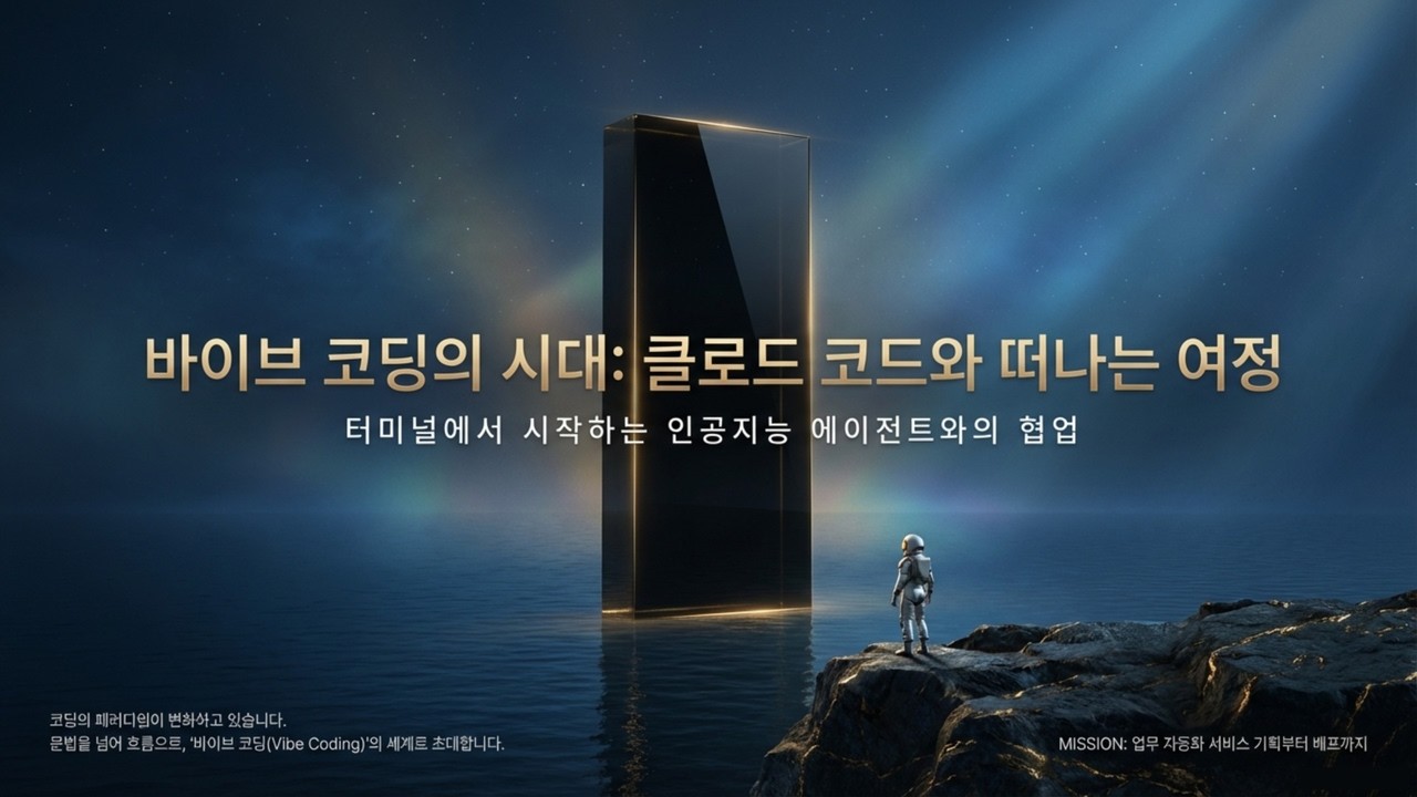 ⁣[Vibe Coding] 바이브 코딩 실전 가이드: Claude Code 설치부터 Vercel 배포까지: AI 에이전트 기반 풀스택 개발 과정 | 자동화 서비스 개발 방법론