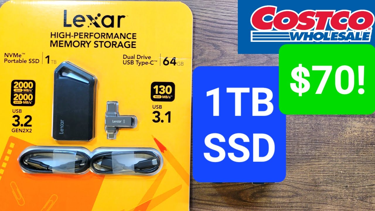 Lexar® High-Performance 1TB NVMe Portable SSD and 64GB USB-C Dual
