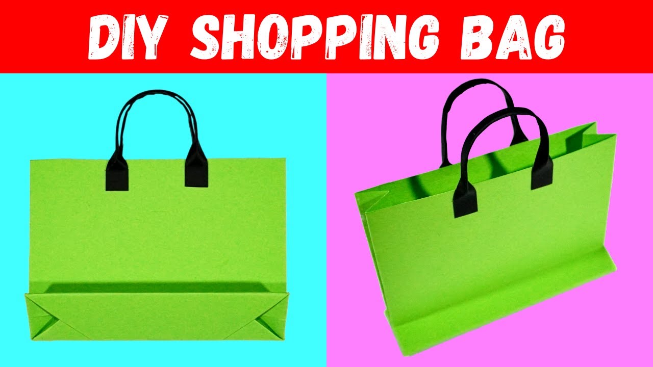 How to Make Shopping Bag with Paper | DIY Sopping Bag | Paper Bag ...