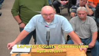 La Porte County, Indiana Commissioners Meeting 4-19-17