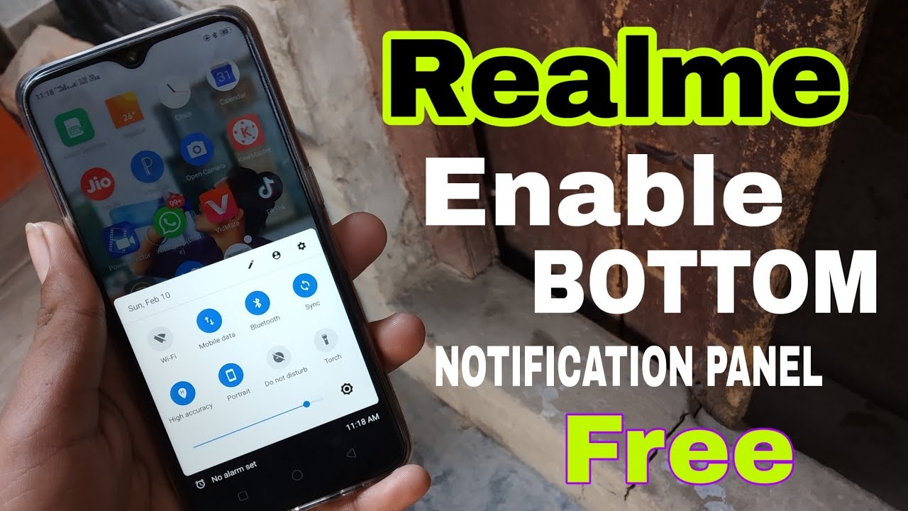 Enable Bottom Notification Panel in All Realme device Bilkul Free - YouTube