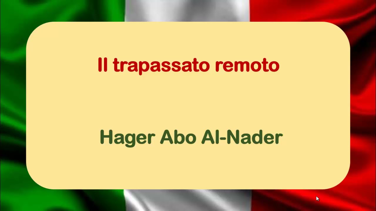 il trapassato remoto 👩🏻‍🏫 شرح بسيط لزمن الماضي البعيد ✍🏻