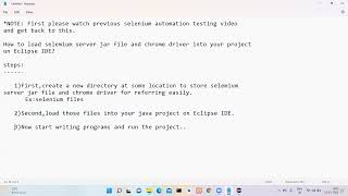 How to add Selenium server and Chrome driver into the Java Project on Eclipse IDE |ExecutingProject|