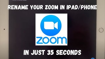 How to RENAME your ZOOM Account in iPad or Phone in 35 seconds Zoom Tutorial