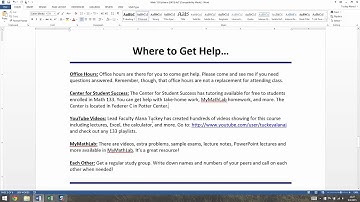 Syllabus Overview 3 - Math 133