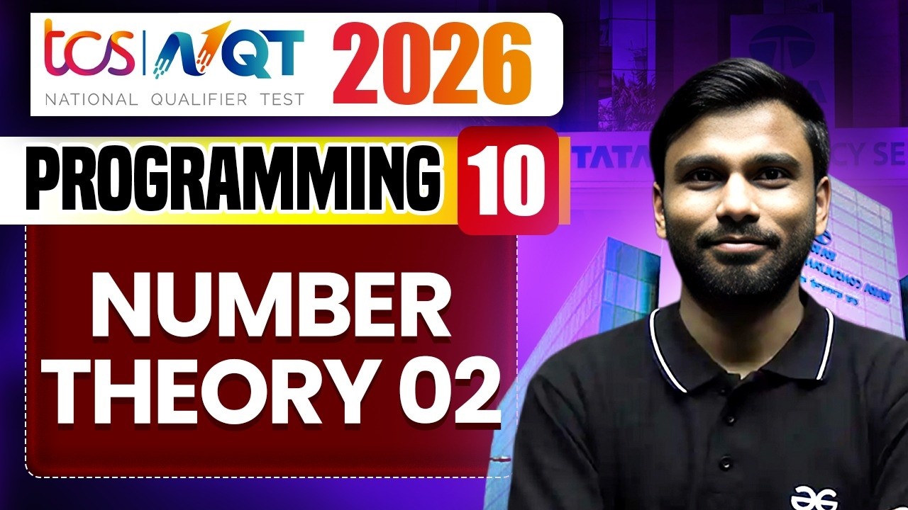 TCS NQT 2026 | Programming 10 | Number Theory 02 | TCS NQT Preparation