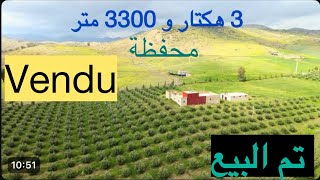 3 هكتار و 3300 متر محفظة للبيع مجهزة على الطريق كودرون خنيفرة 0678425894 تمن البيع 90 مليون 