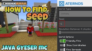 minecraft how to find seed in java gyeser mc server for chunkbase