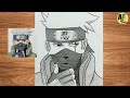 how to draw Kakashi Hatake step by step | kakashi drawing easy | How to draw anime step by step