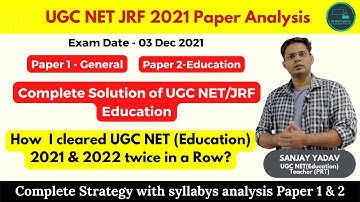 NTA UGC NET JRF General Paper and Education  Previous Year Paper 2021 Cycle & Strategy, Books