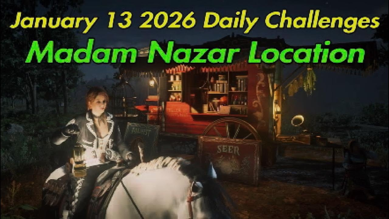 RDR2 Online Daily Challenges Madam Nazar Location 1/13/2026 