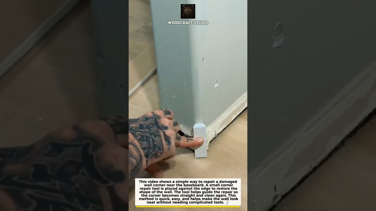 Corner Wall Repair Tool Trick #shorts #diy #construction