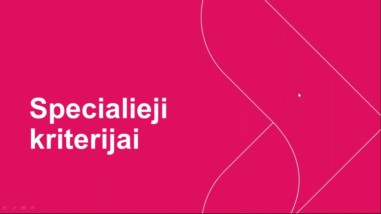 pasirinkimo sandorių kriterijai
