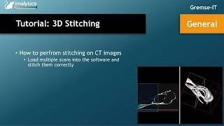 Tutorial video (General): 3D stitching