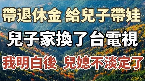 每月给儿子家6000，幷帮儿子带娃。儿子家换了台电视机，我明白后，儿媳妇不淡定了#中老年心语 #养老 #幸福人生 #为人处世 - 天天要闻