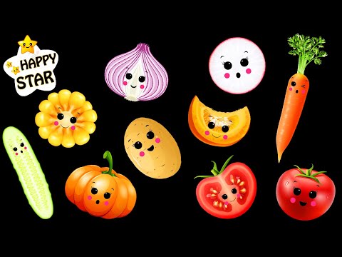 Funky Veggies Extended - Cutting Vegetables Dance Party - Fun Animation With Music! - Dance Video