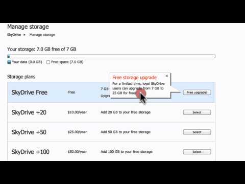 Free 25 Gig Cloud Hosting With Microsoft SkyDrive If You Act Now