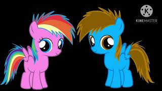 me and my babe rainbow star as fillies