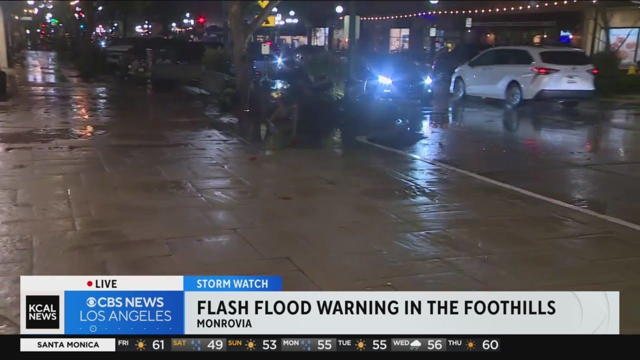 Flash flood warning in the Foothills - YouTube