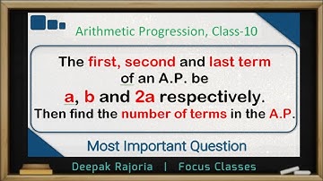 The first, second and the last terms of an AP are a, b and 2a respectively, then find number of term