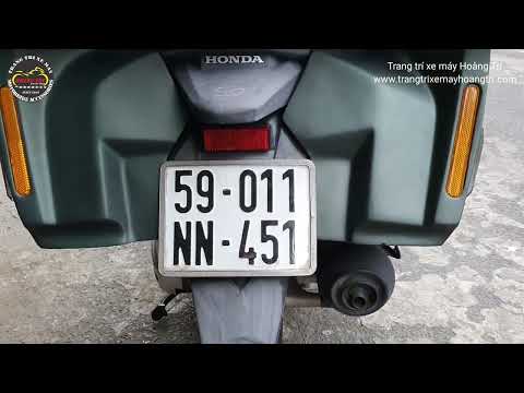 Video Cặp thùng hông sơn theo màu xe PCX 2014 xanh rêu nhám - youtube
