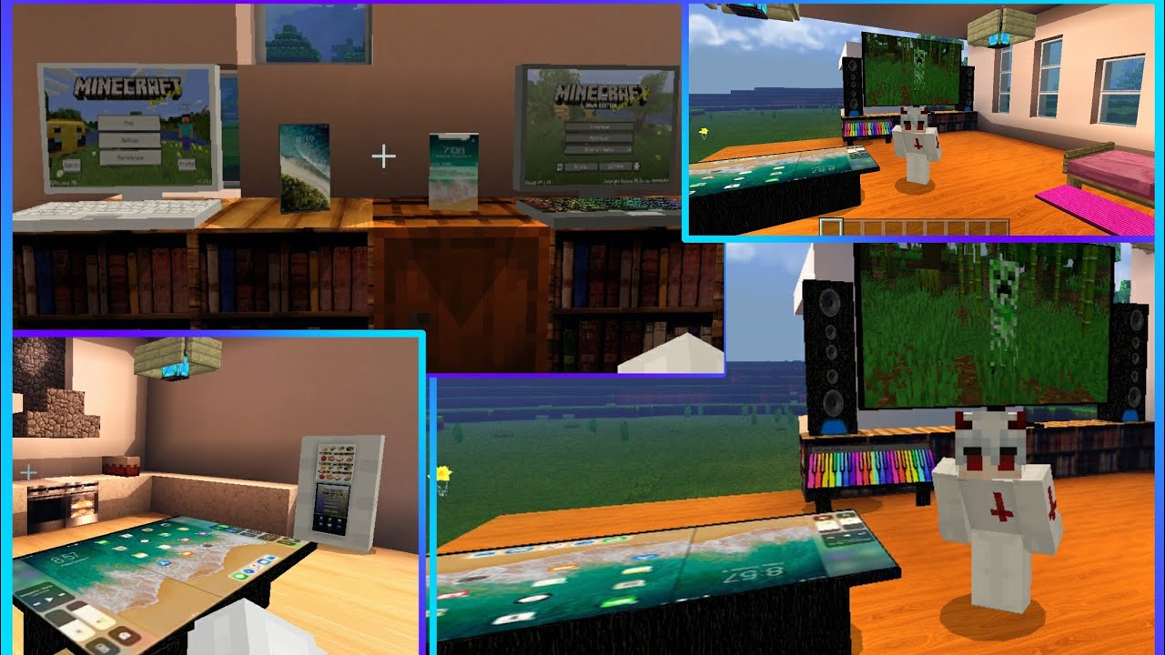 ADDON DE DECORACIÓN PARA MINECRAFT PE (ELECTRONICFURNITUREADDON ) YouTube