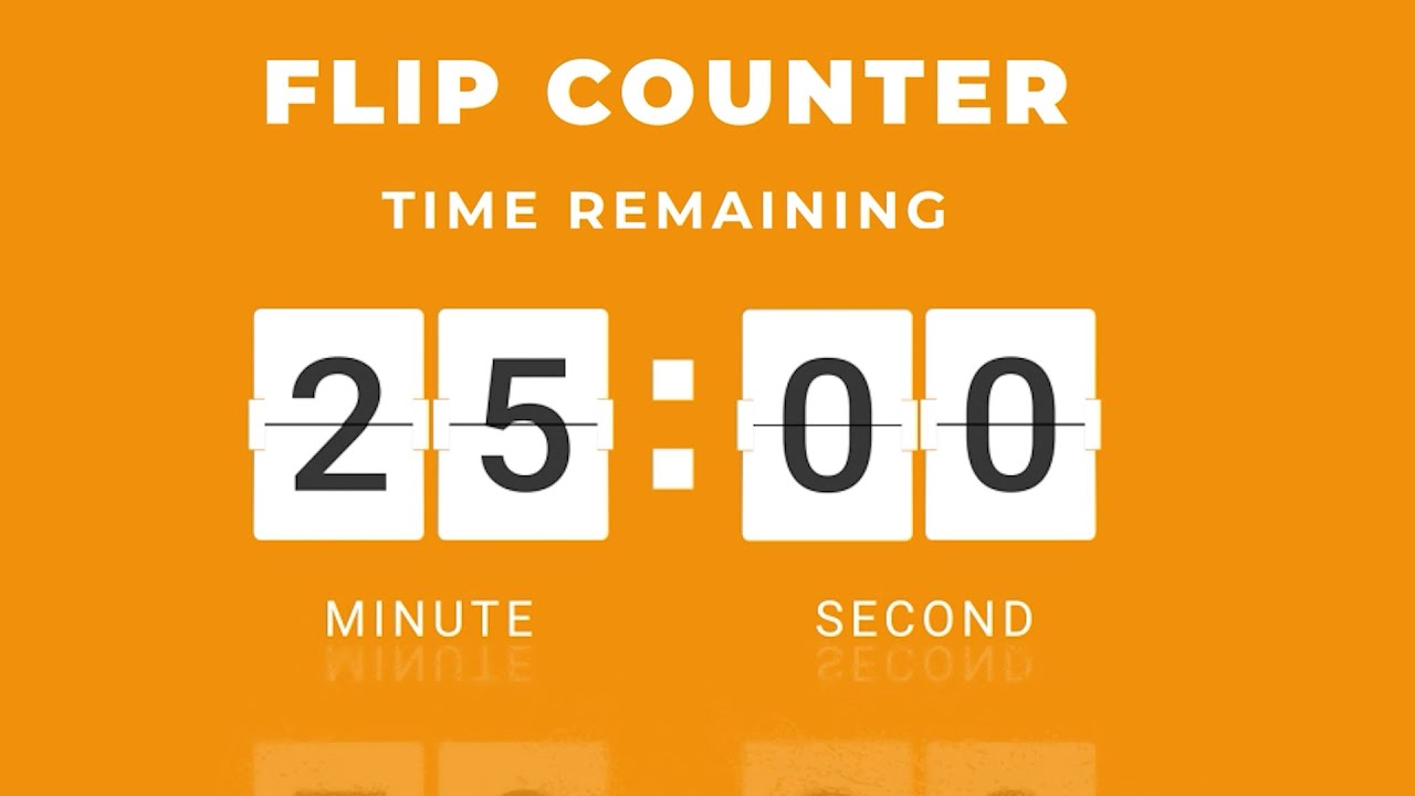 25 MINUTE STOPWATCH TIMER | STUDY, EXERCISE AND FOCUS