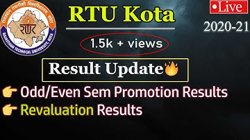 Live🛑 : RTU promotion & revaluation results Update🔥 | RTU Kota