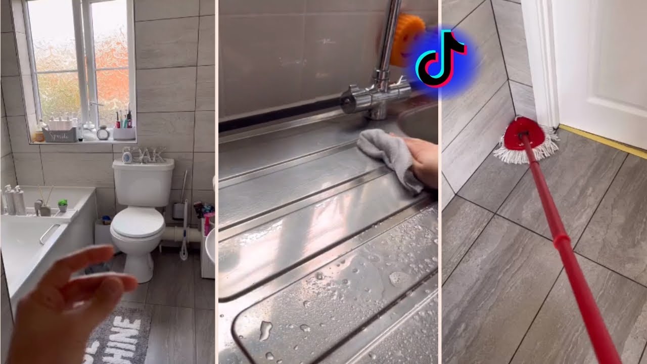 Relaxing Bathroom and Kitchen Cleaning - YouTube