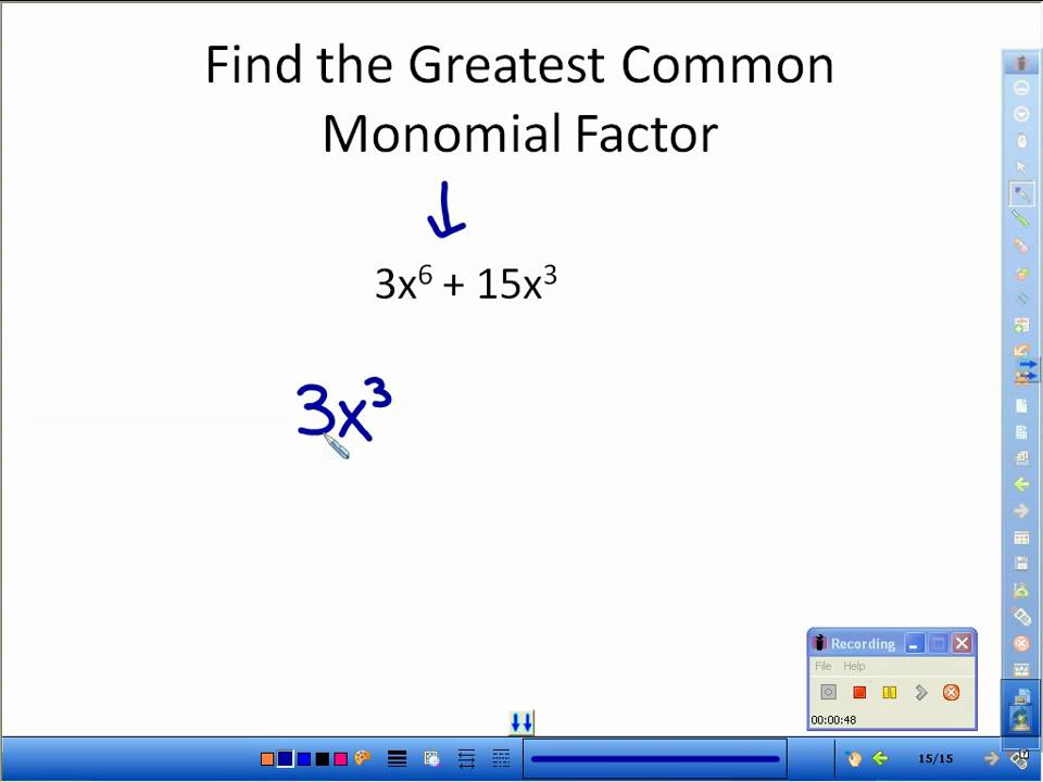 Factoring By Grouping: Factoring By Grouping Monomials