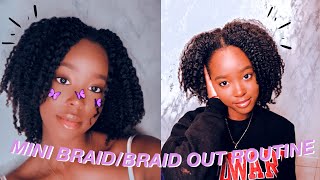 my mini braid/braid out routine | Kait &amp; Kat