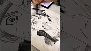 Timelapse-Sasuke Uchiha-Drawing #naruto #drawing #shorts