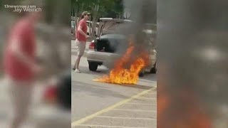 Man videotaped burning American Flag in York County Walmart parking lot