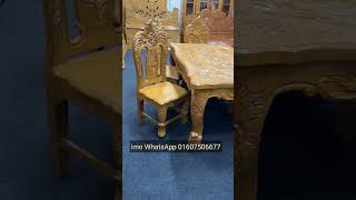 সেগুন কাঠের সিম্পল ডিজাইনের ডাইনিং টেবিল Simple Design Dining Table and Sofaset. #bdfurniture #bed