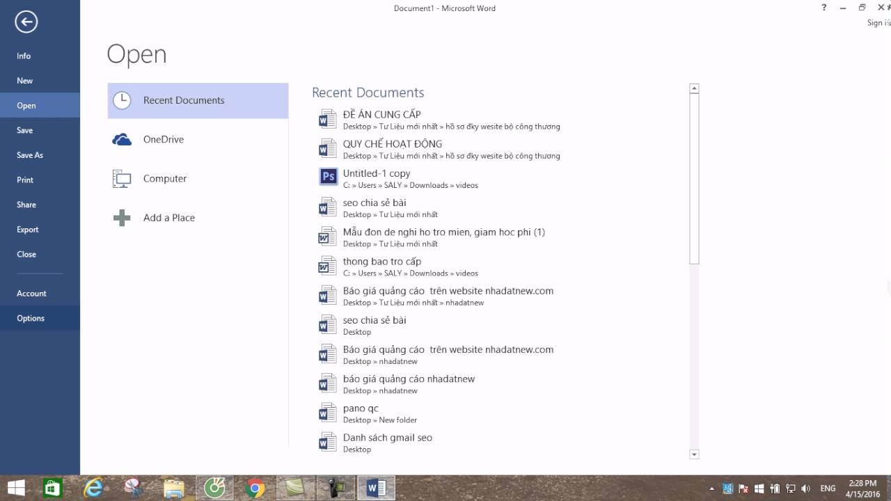 Hướng dẫn mở các file word, excel.. lỗi không mở được đơn giản nhất