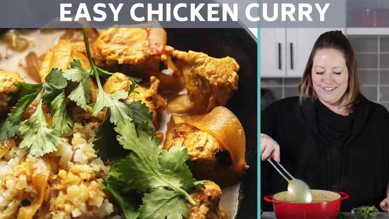 Indian Curry Chicken with Coconut Milk sugar free yogurt