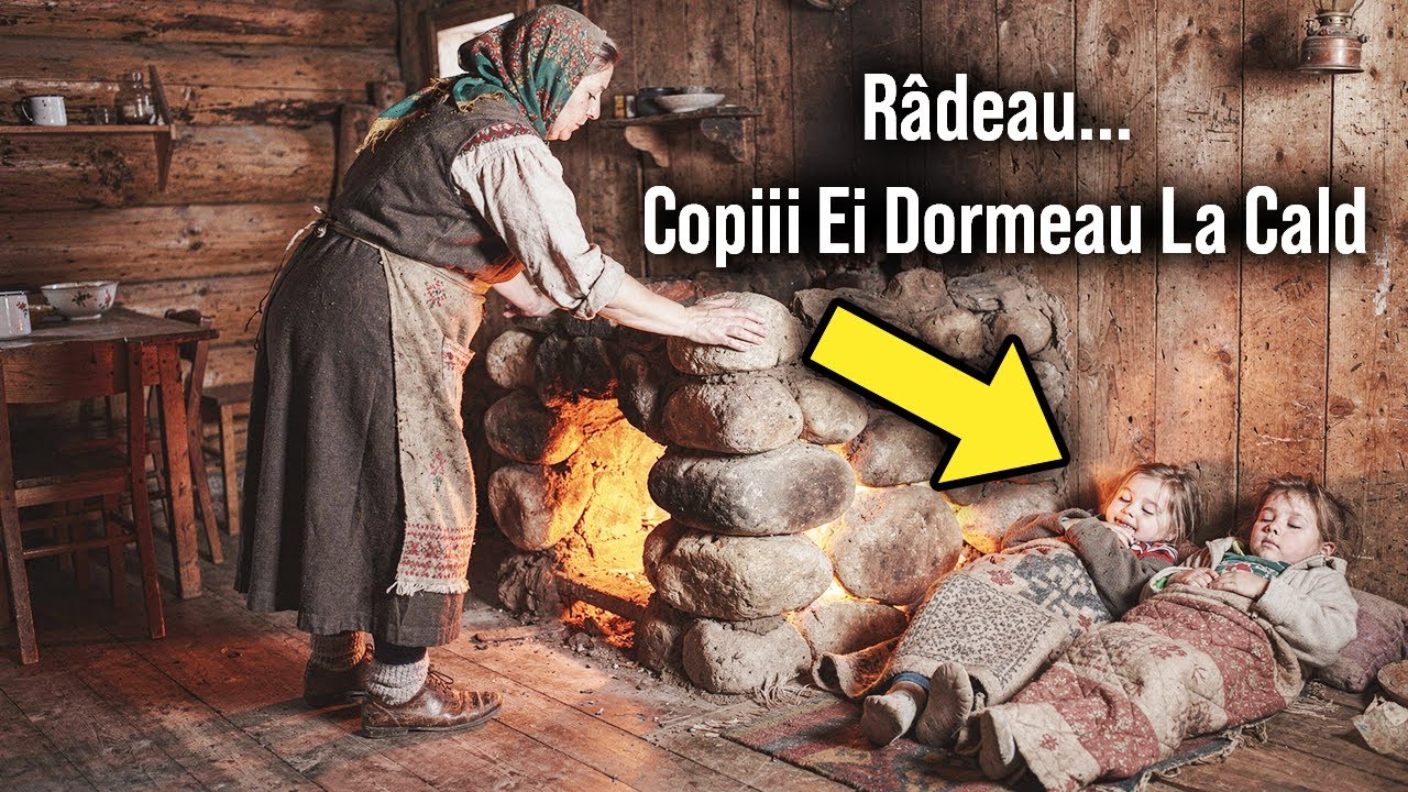 Râdeau de soba fără coș a mamei singure... dar copiii ei dormeau la cald