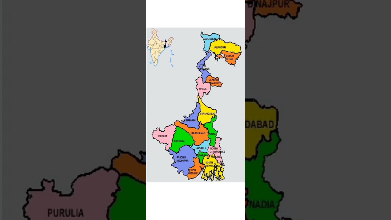 Map Of West Bengal Shorts