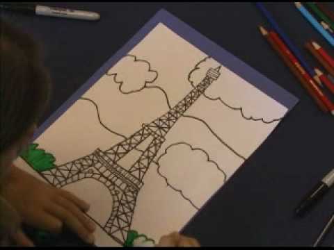 Draw The Eiffel Tower Youtube