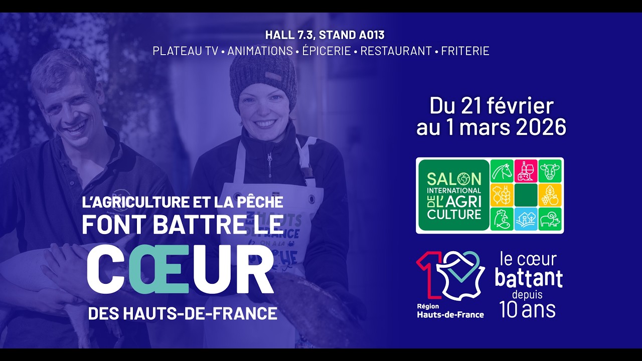 Suivez en direct l'inauguration du pavillon Hauts-de-France au Salon International de l'Agriculture.